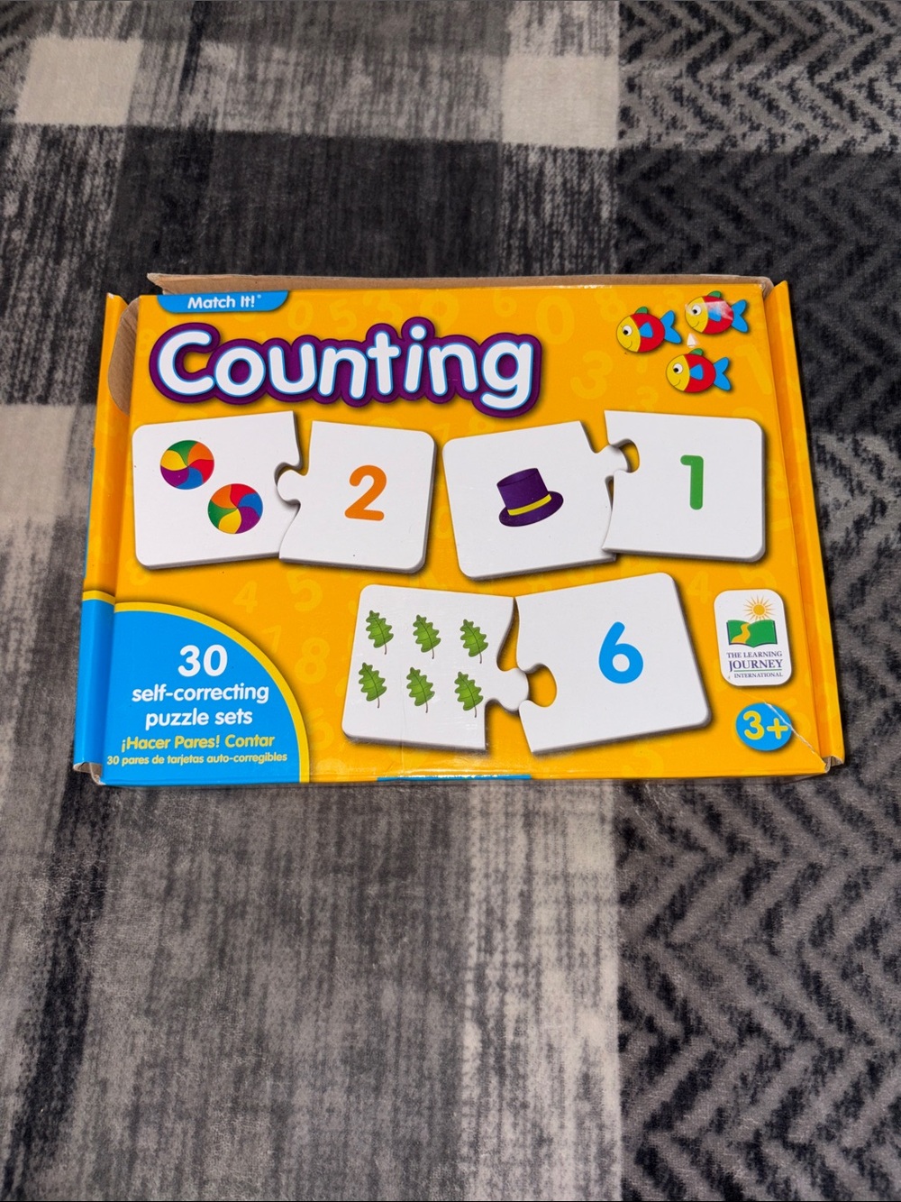 Match Counting Puzzle Set - Yellow, Blue, Green, Orange